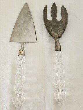Mikasa Silver Crystal Cake Server